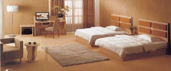 廠(chǎng)家大量供應(yīng)賓館衣柜 酒店套房家具 床頭柜 兩抽柜